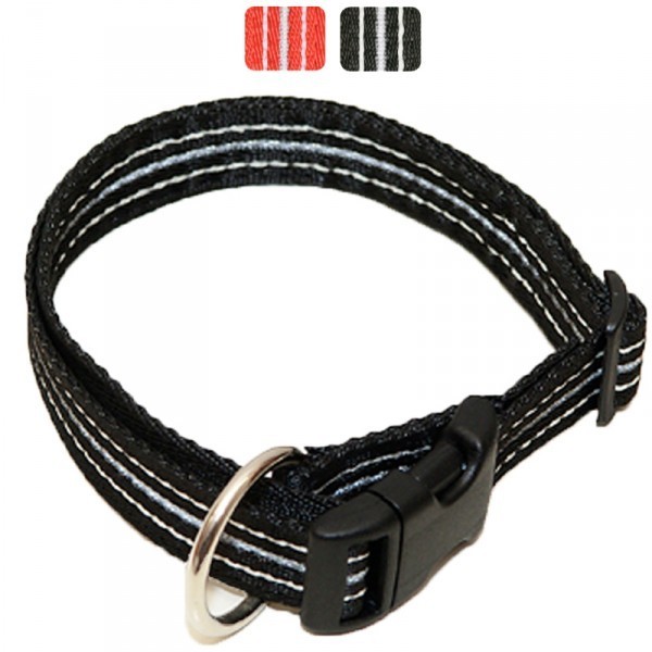 Welpenhalsband Mit Glöckchen & Leine – Nylon, Reflektierend, Pfotenabdruck-Muster, Für Halsumfang 17,5–30,5 Cm, Rot